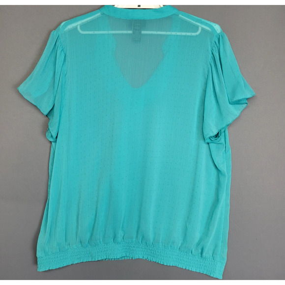 Lane Bryant Dotted Swift Top Womens 23/24 Romantic Career - Picture 10 of 11